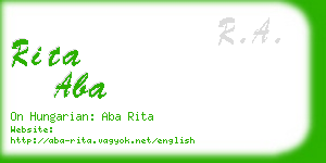 rita aba business card